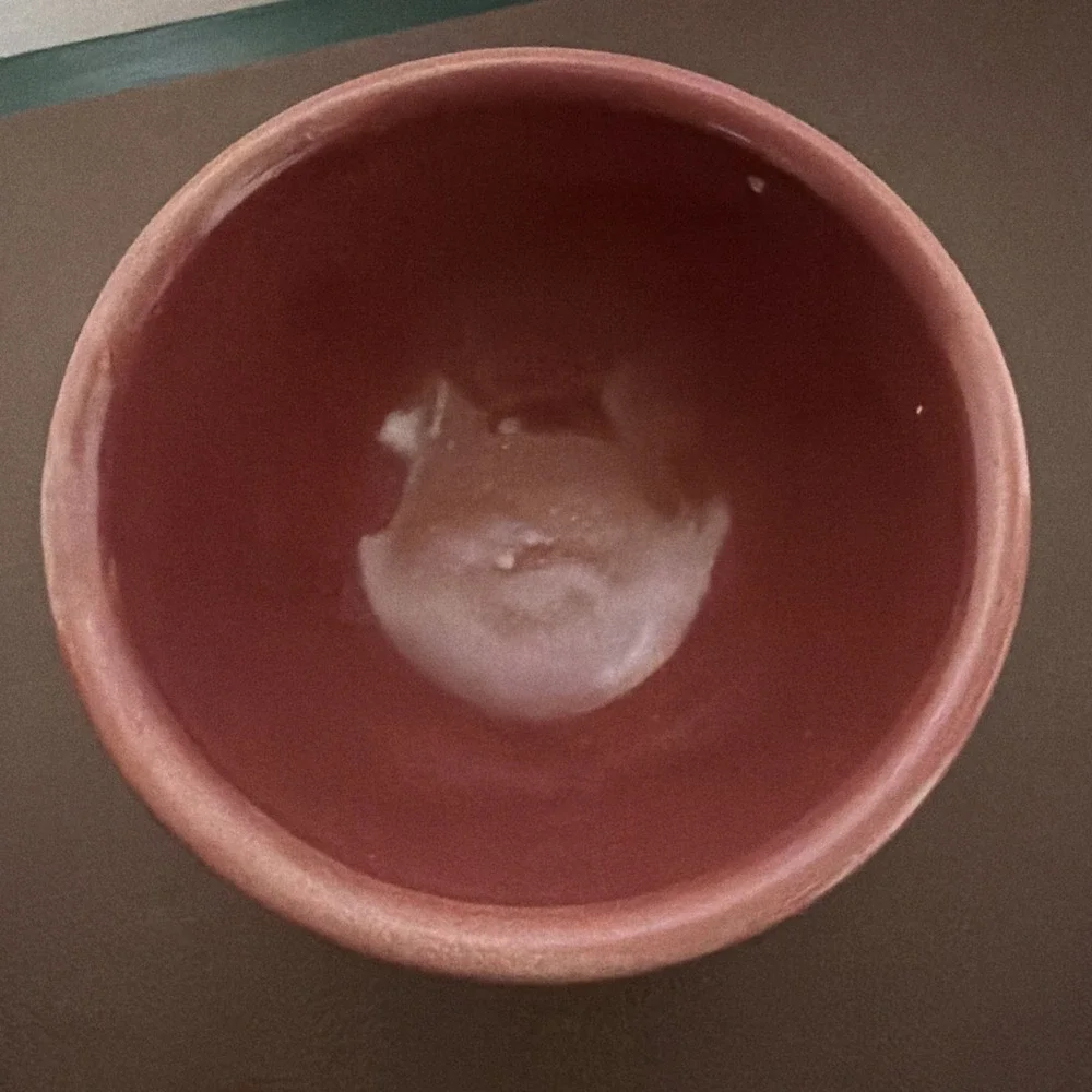 Vintage White Goose Flour Mauve Stoneware Promotional Recipe Ingredients Bowl